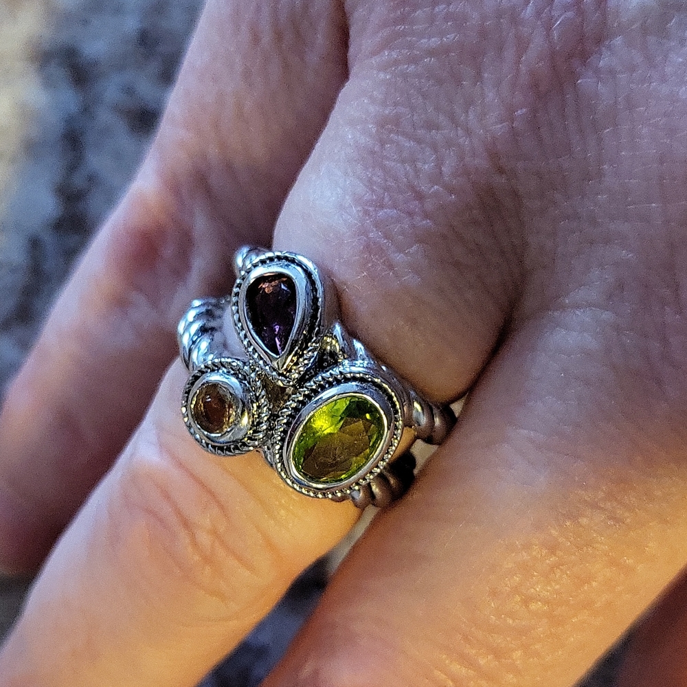 Multi Gem Rong Size 7 - Picture 5 of 5